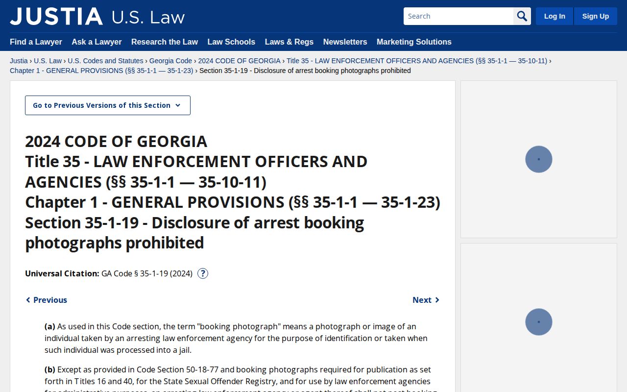 Georgia booking photo law for Stephens County released inmate mugshots