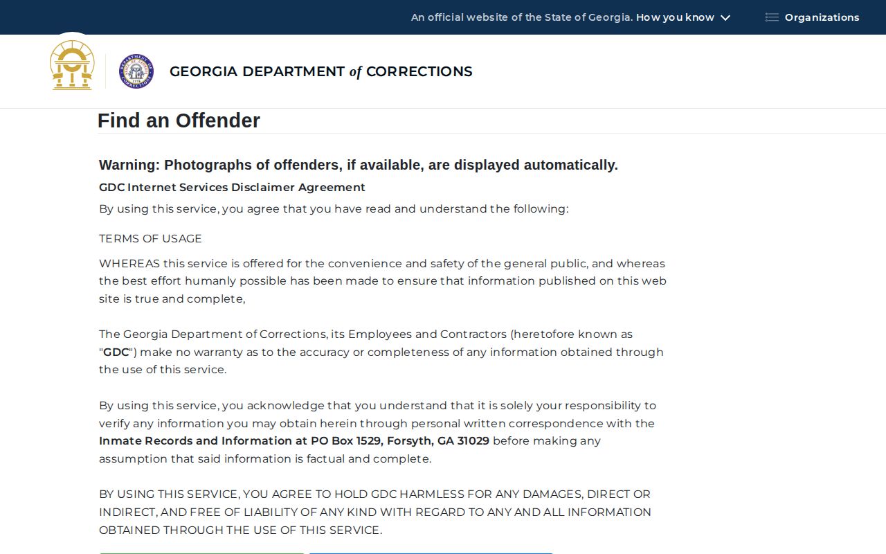 Stephens County released inmate Georgia offender search